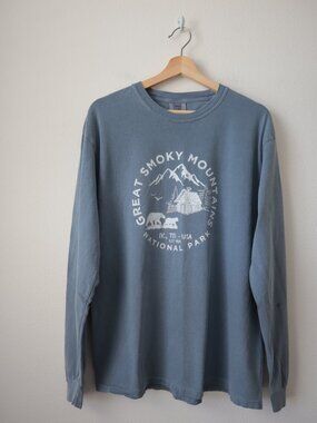 Comfort Colors Great Smoky Mountains Long Sleeve Tee  | L